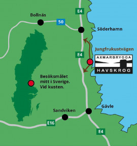 Axmar Brygga - besöksmålet mitt i Sverige, fast vid kusten.